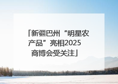 新疆巴州“明星农产品”亮相2025商博会受关注