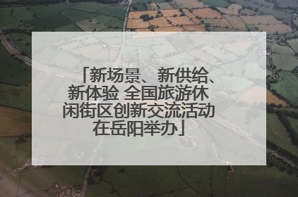 新场景、新供给、新体验 全国旅游休闲街区创新交流活动在岳阳举办