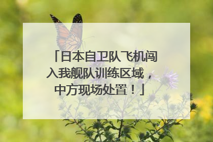 日本自卫队飞机闯入我舰队训练区域，中方现场处置！