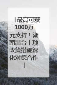 最高可获1000万元支持！湖南出台十项政策措施深化对德合作