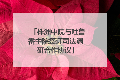 株洲中院与吐鲁番中院签订司法调研合作协议