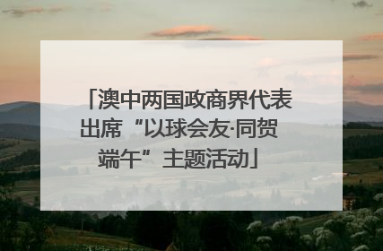 澳中两国政商界代表出席“以球会友·同贺端午”主题活动