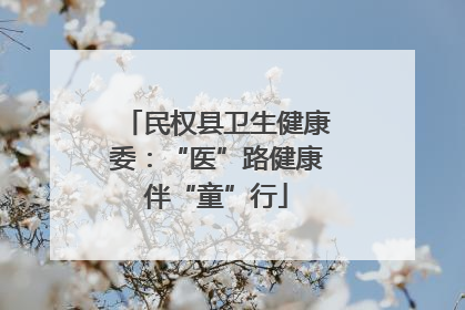 民权县卫生健康委：“医”路健康伴“童”行
