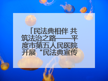 民法典相伴 共筑法治之路——平度市第五人民医院开展“民法典宣传月”活动