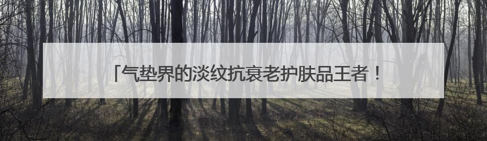 气垫界的淡纹抗衰老护肤品王者！安婕妤玻色因黑金气垫实测分享