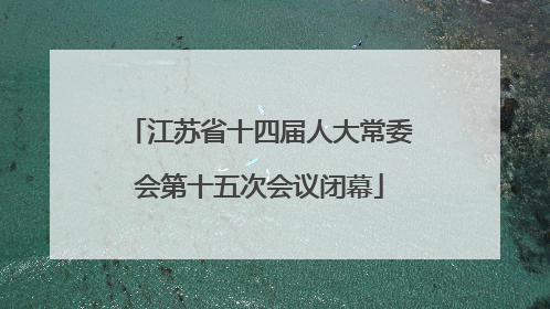 江苏省十四届人大常委会第十五次会议闭幕