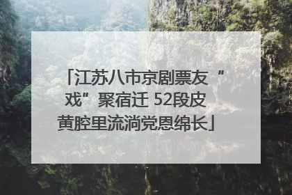 江苏八市京剧票友“戏”聚宿迁 52段皮黄腔里流淌党恩绵长