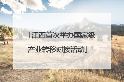 江西首次举办国家级产业转移对接活动