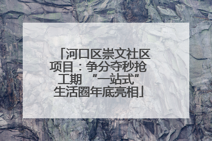 河口区崇文社区项目：争分夺秒抢工期 “一站式”生活圈年底亮相