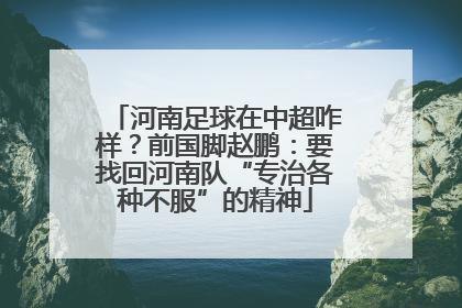 河南足球在中超咋样？前国脚赵鹏：要找回河南队“专治各种不服”的精神