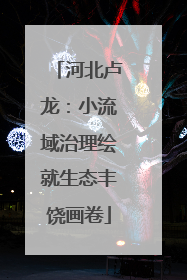 河北卢龙：小流域治理绘就生态丰饶画卷