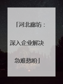 河北廊坊：深入企业解决急难愁盼