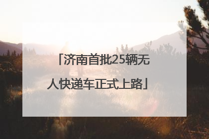 济南首批25辆无人快递车正式上路