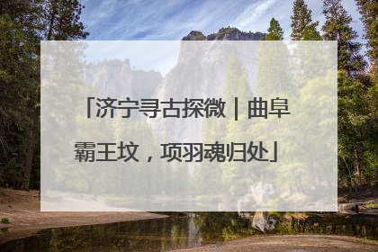 济宁寻古探微｜曲阜霸王坟，项羽魂归处