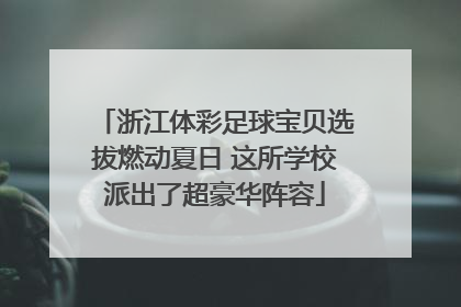 浙江体彩足球宝贝选拔燃动夏日 这所学校派出了超豪华阵容