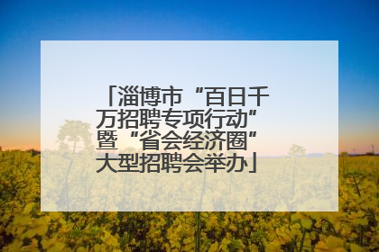 淄博市“百日千万招聘专项行动”暨“省会经济圈”大型招聘会举办