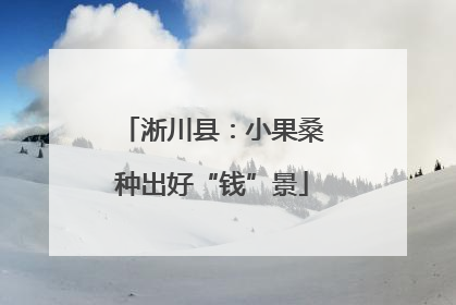 淅川县：小果桑种出好“钱”景
