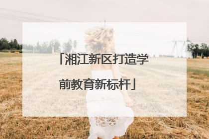 湘江新区打造学前教育新标杆