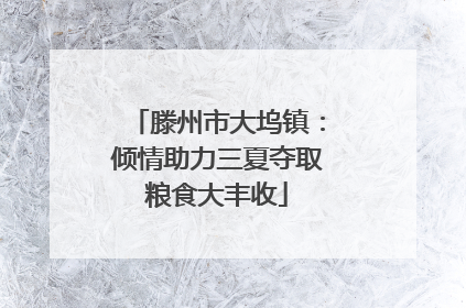 滕州市大坞镇：倾情助力三夏夺取粮食大丰收