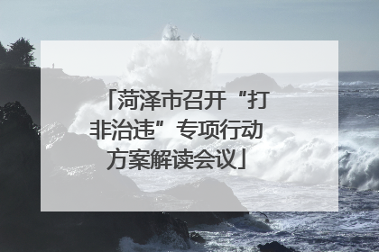 菏泽市召开“打非治违”专项行动方案解读会议