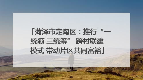 菏泽市定陶区：推行“一统领 三统筹” 跨村联建模式 带动片区共同富裕