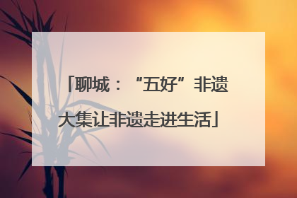聊城：“五好”非遗大集让非遗走进生活