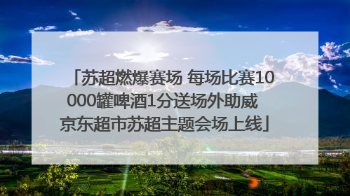 苏超燃爆赛场 每场比赛10000罐啤酒1分送场外助威 京东超市苏超主题会场上线