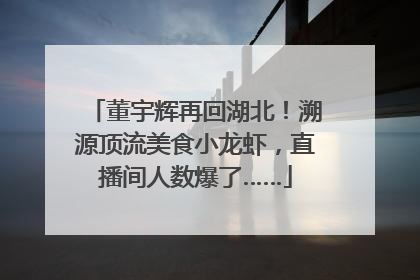 董宇辉再回湖北！溯源顶流美食小龙虾，直播间人数爆了……