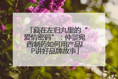藏在左归丸里的“爱情密码”：仲景宛西制药如何用产品IP讲好品牌故事