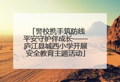 警校携手筑防线 平安守护伴成长——庐江县城西小学开展安全教育主题活动