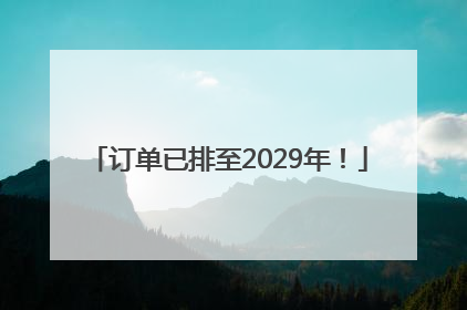 订单已排至2029年！
