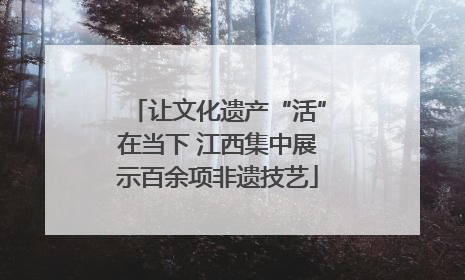 让文化遗产“活”在当下 江西集中展示百余项非遗技艺