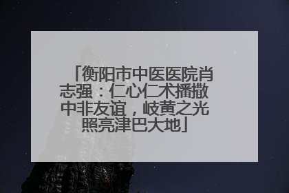衡阳市中医医院肖志强：仁心仁术播撒中非友谊，岐黄之光照亮津巴大地