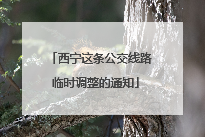 西宁这条公交线路临时调整的通知
