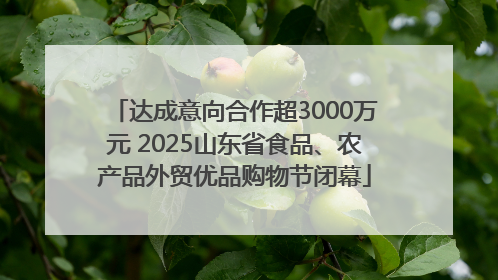 达成意向合作超3000万元 2025山东省食品、农产品外贸优品购物节闭幕