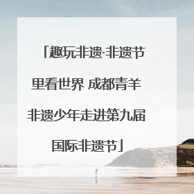 趣玩非遗·非遗节里看世界 成都青羊非遗少年走进第九届国际非遗节