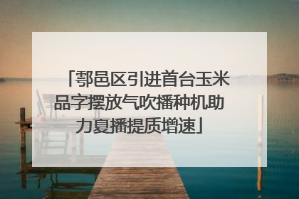 鄠邑区引进首台玉米品字摆放气吹播种机助力夏播提质增速