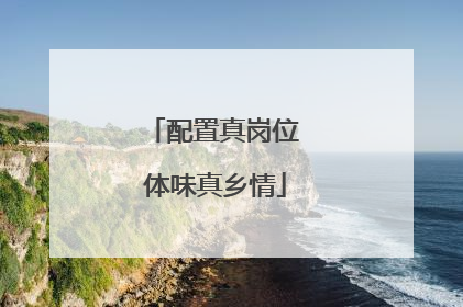 配置真岗位 体味真乡情