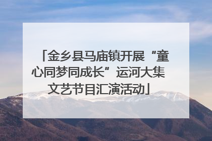 金乡县马庙镇开展“童心同梦同成长”运河大集文艺节目汇演活动