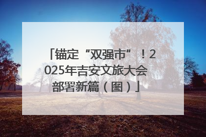 锚定“双强市”！2025年吉安文旅大会部署新篇（图）