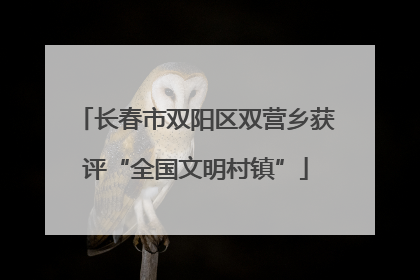 长春市双阳区双营乡获评“全国文明村镇”