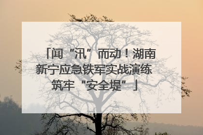闻“汛”而动！湖南新宁应急铁军实战演练筑牢“安全堤”