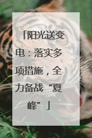 阳光送变电：落实多项措施，全力备战“夏峰”