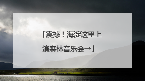 震撼！海淀这里上演森林音乐会→