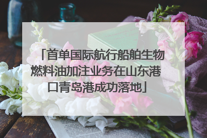 首单国际航行船舶生物燃料油加注业务在山东港口青岛港成功落地
