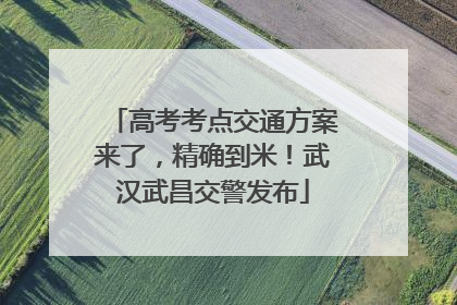 高考考点交通方案来了，精确到米！武汉武昌交警发布