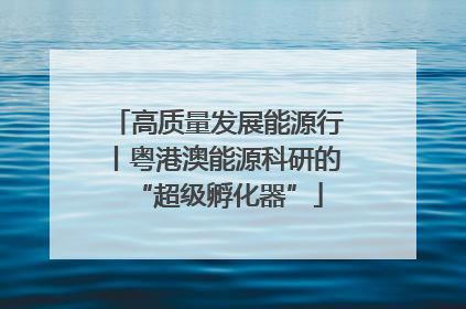 高质量发展能源行丨粤港澳能源科研的“超级孵化器”