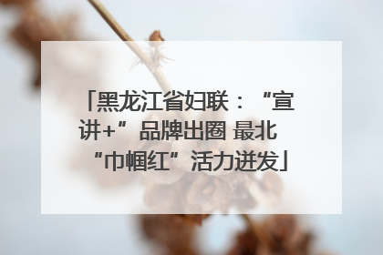 黑龙江省妇联：“宣讲+”品牌出圈 最北“巾帼红”活力迸发