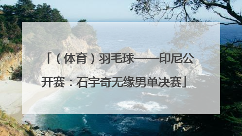 (体育)羽毛球——印尼公开赛:石宇奇无缘男单决赛