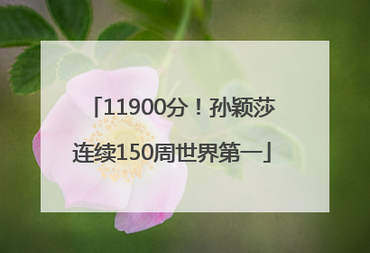 11900分！孙颖莎连续150周世界第一